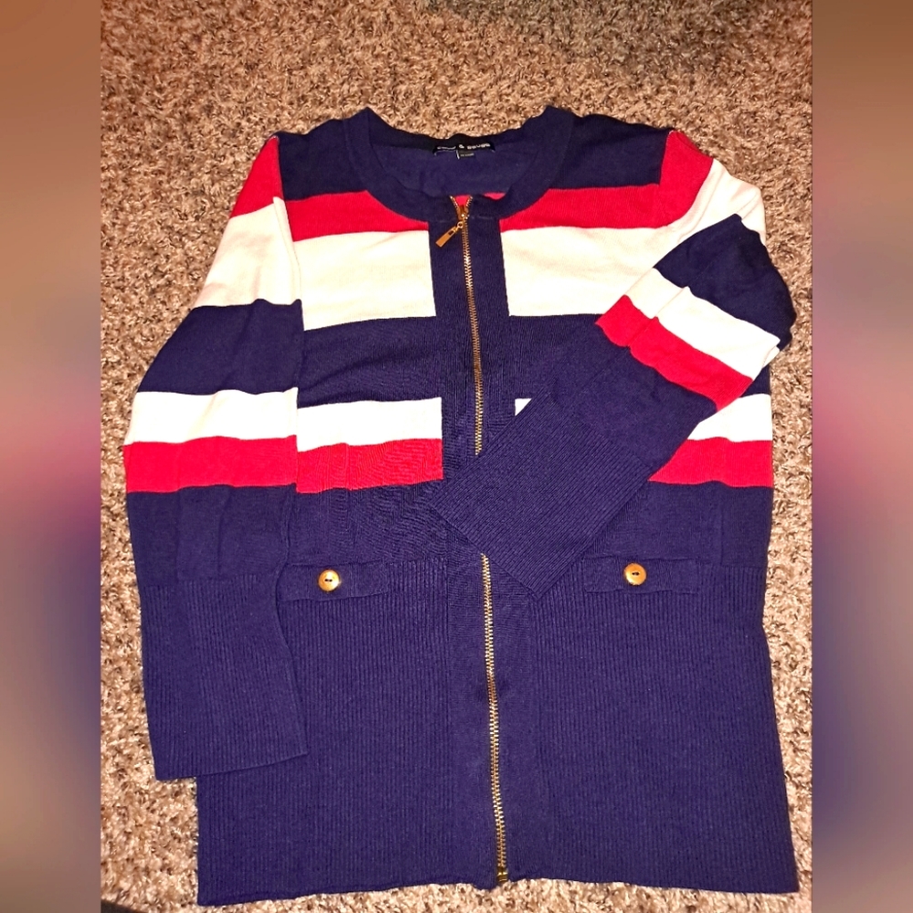 Red, white & blue sweater